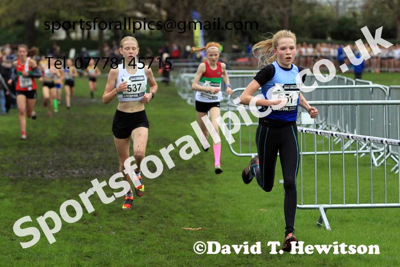 Girls Under-15s, 2022 British Athletics Cross Challenge, Sefton Park, Liverpool.  Photo: David T. Hewitson/Sports for All Pics